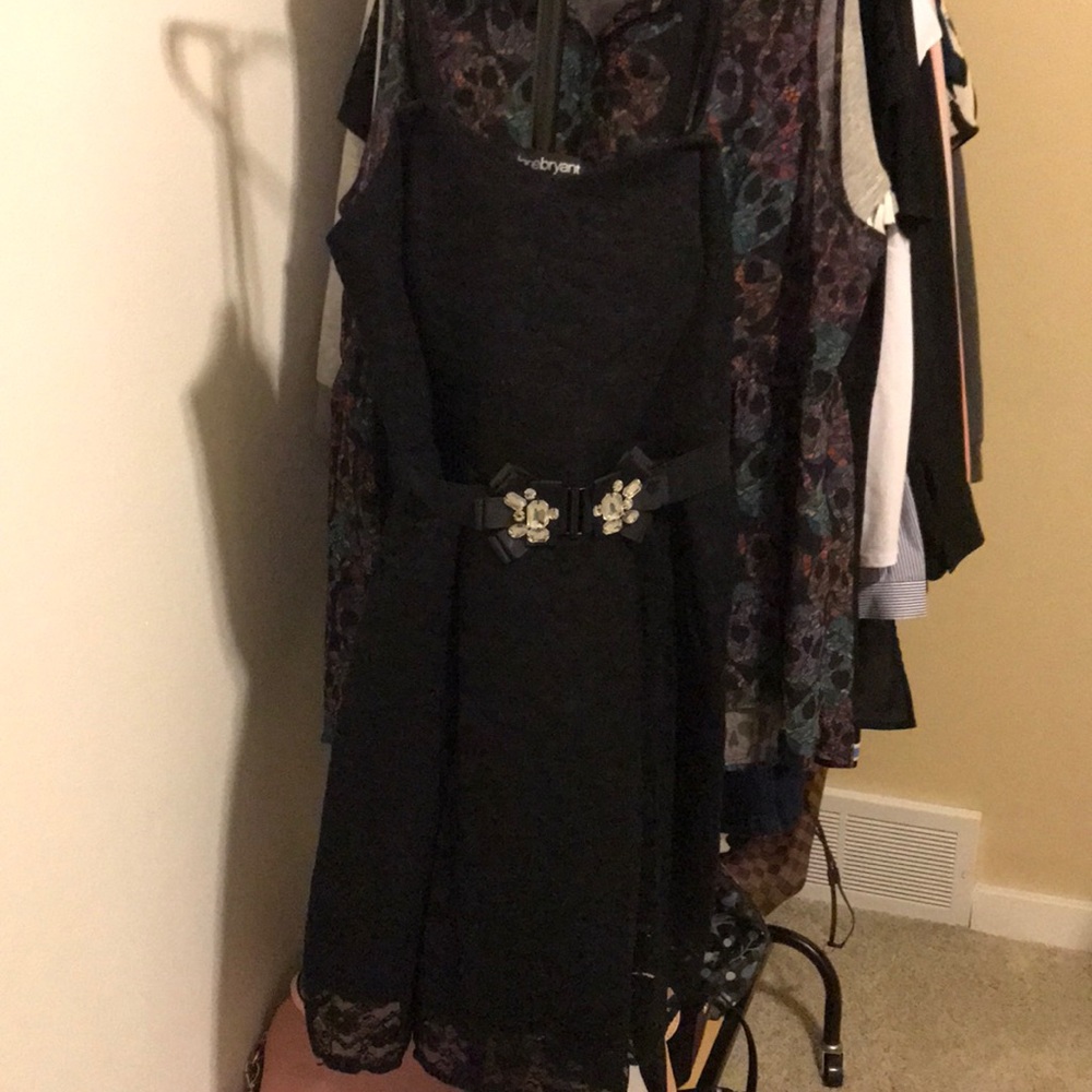 Lane Bryant Formal Lace Jewel Bow Dress